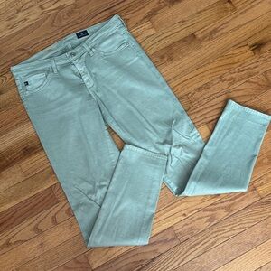 AG Adriano Goldschmied Skinny Pants in Light Green